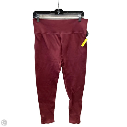 Athletic Leggings By Mta Sport In Red, Size: 2x