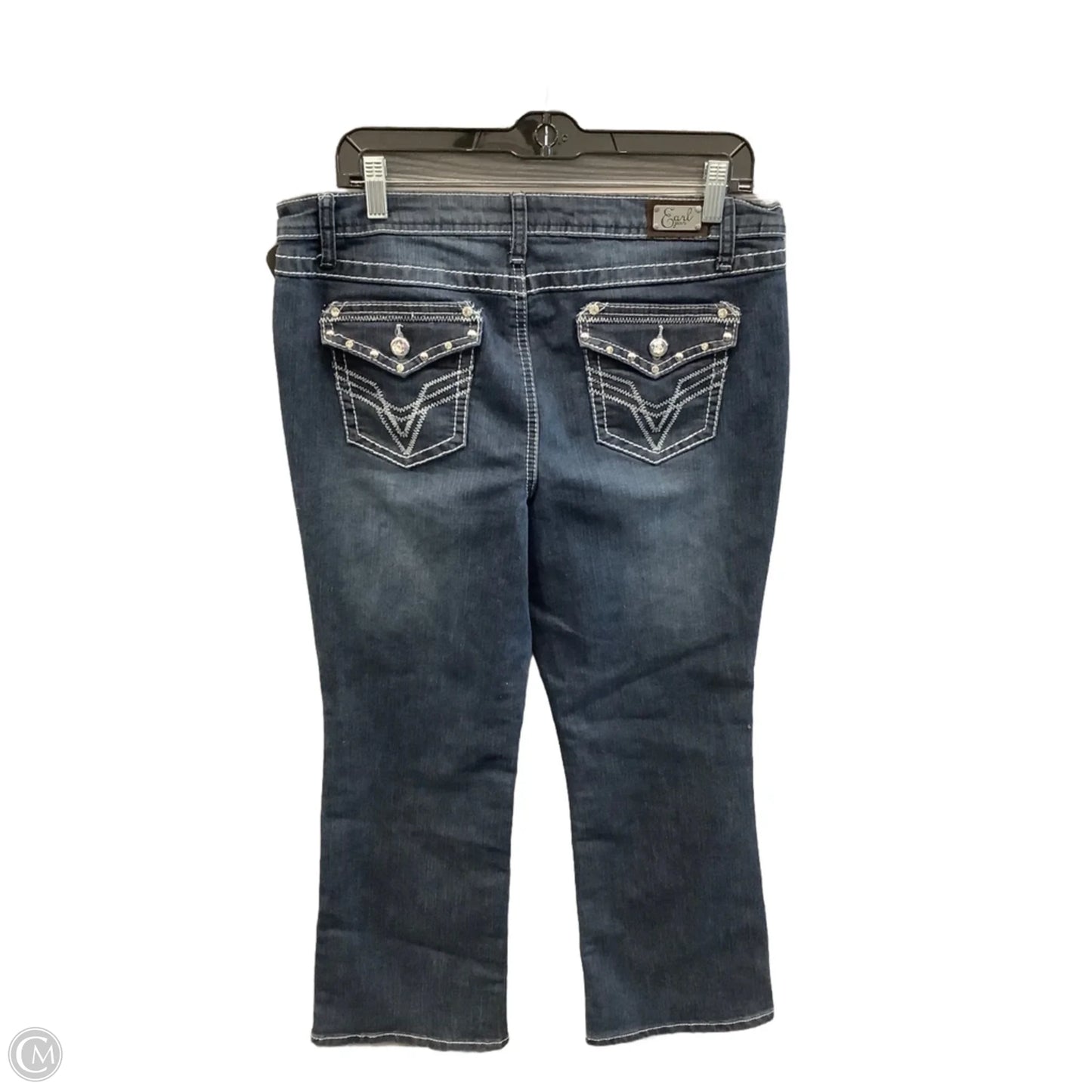 Jeans Straight By Earl Jean In Blue Denim, Size: 12p