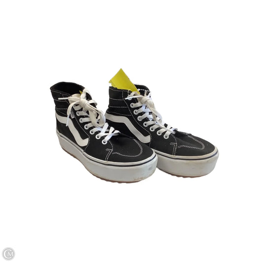 Shoes Heels Platform By Vans In Black & White, Size: 7.5