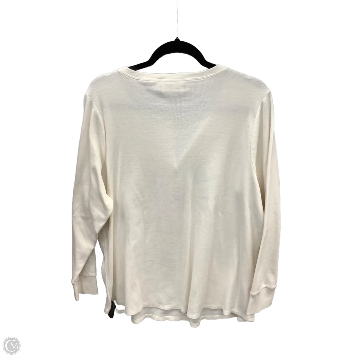 Top Long Sleeve By Belle By Kim Gravel In Cream, Size: 2x