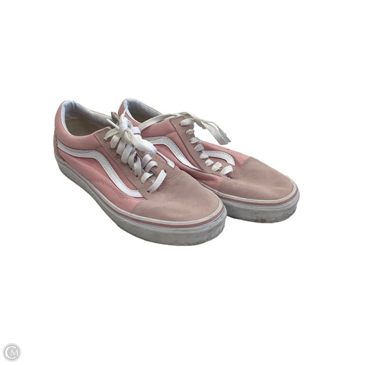 Shoes Sneakers By Vans In Pink, Size: 8.5