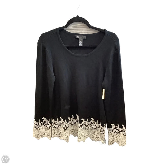 Top Long Sleeve By Inc In Black & White, Size: Xl