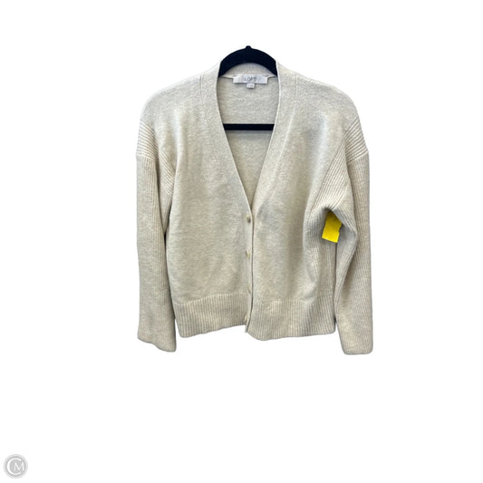 Cardigan By Loft In Cream, Size: M