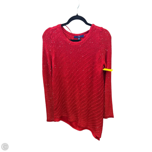 Top Long Sleeve By Apt 9 In Red, Size: M