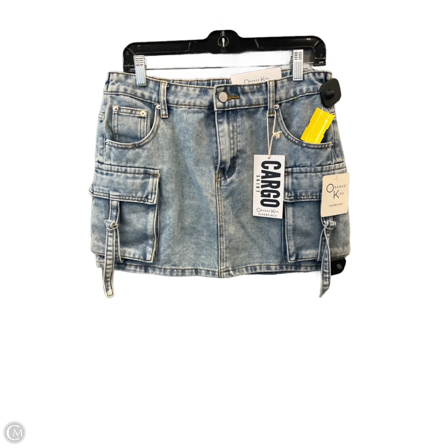 Skirt Mini & Short By Clothes Mentor In Blue Denim, Size: M