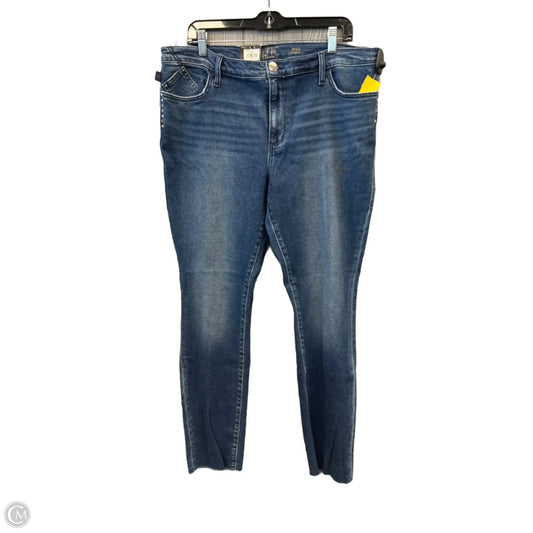 Jeans Skinny By Banana Republic In Blue Denim, Size: 18