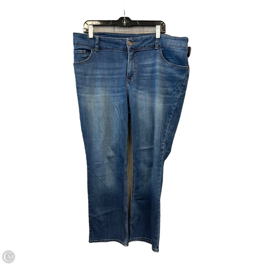 Jeans Boot Cut By Lee In Blue Denim, Size: 18