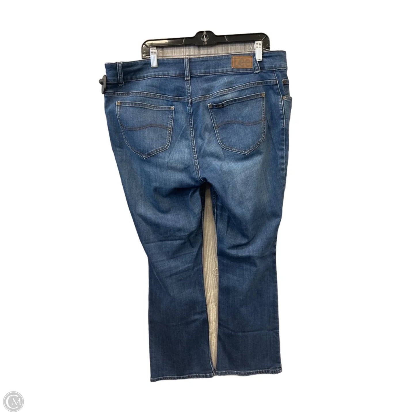 Jeans Boot Cut By Lee In Blue Denim, Size: 18
