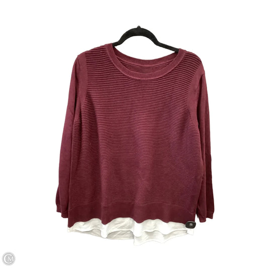Sweater By Clothes Mentor In Red, Size: Xxl