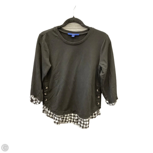 Top Long Sleeve By Apt 9 In Black, Size: S