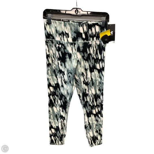 Athletic Leggings By Under Armour In Black & Green, Size: M