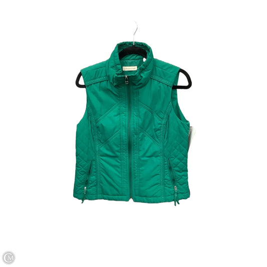 Vest Puffer & Quilted By Coldwater Creek In Green, Size: Mp