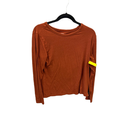Top Long Sleeve Basic By Ana In Brown, Size: L