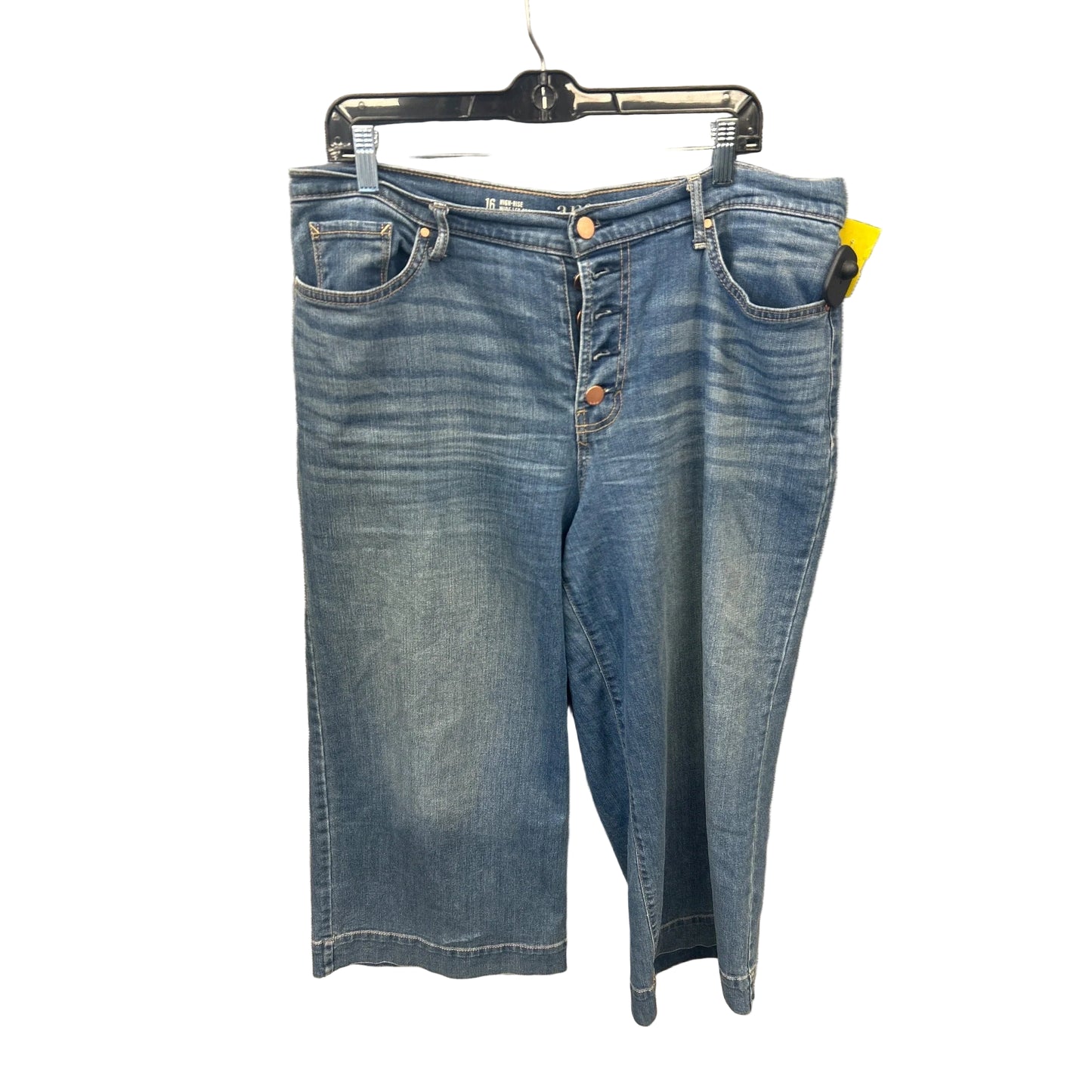 Jeans Cropped By Ana In Blue Denim, Size: 16