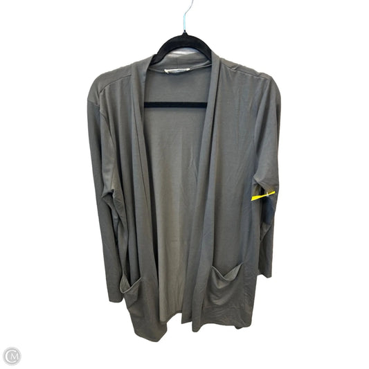 Cardigan By Zenana In Grey, Size: 2x