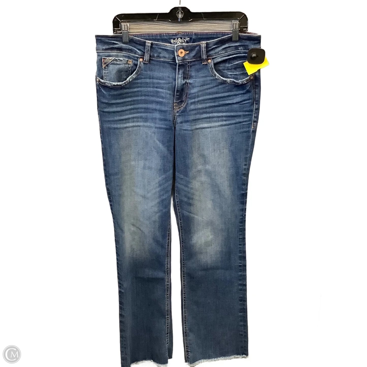 Jeans Straight By Edgely In Blue Denim, Size: 14