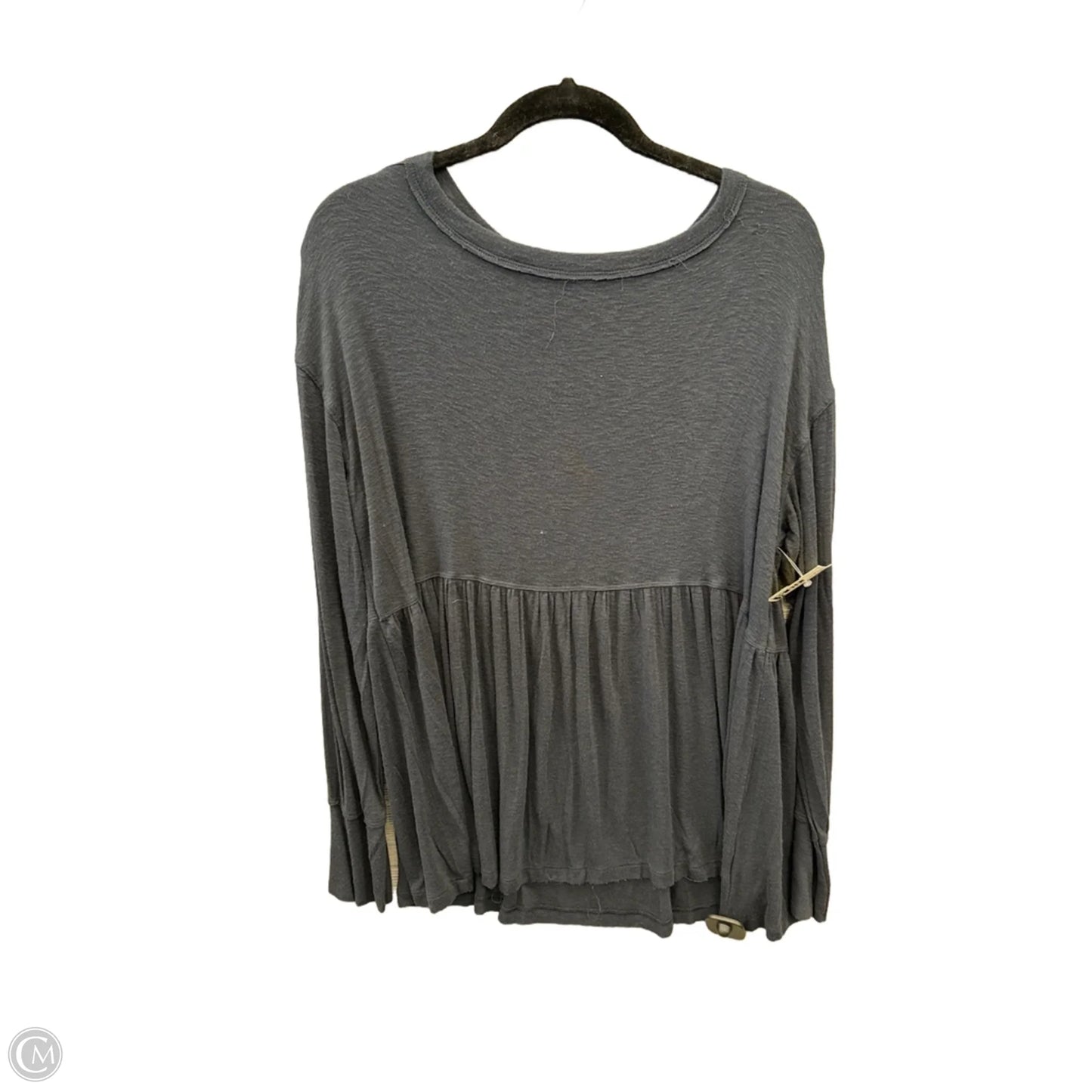Top Long Sleeve By American Eagle In Grey, Size: M