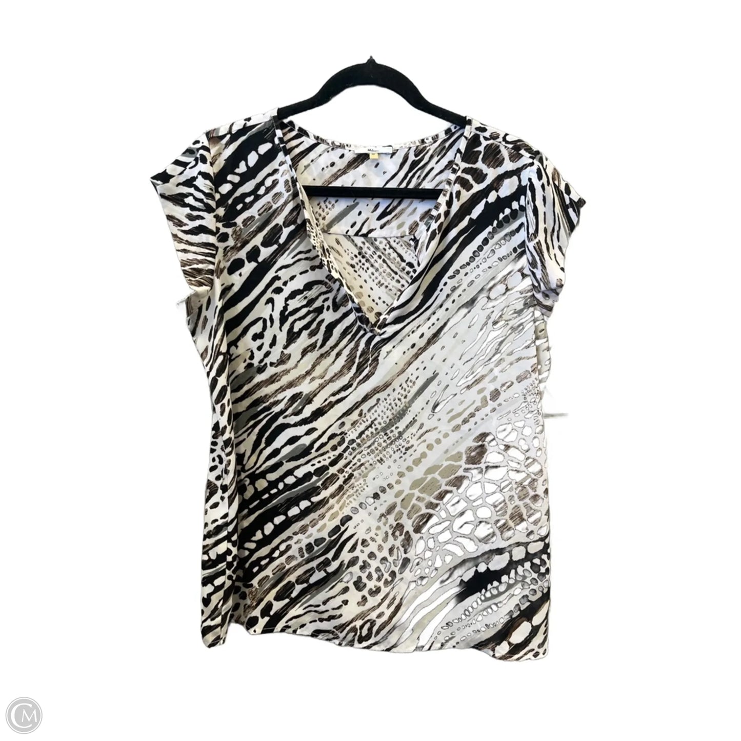 Top Short Sleeve By Milano In Brown, Size: M