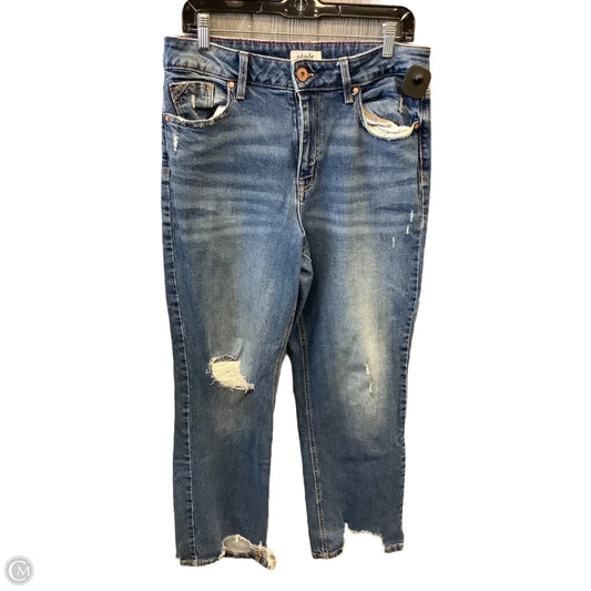 Jeans Straight By Edgely In Blue Denim, Size: 12