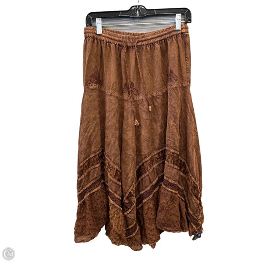 Skirt Maxi By Clothes Mentor In Brown, Size: Osfm