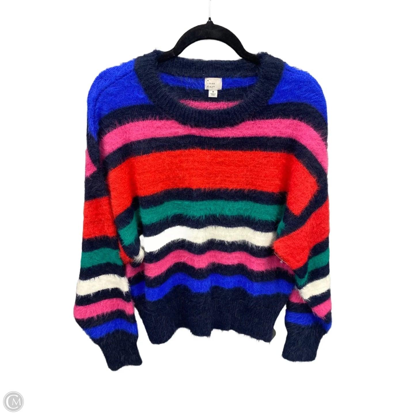 Sweater By A New Day In Striped Pattern, Size: M