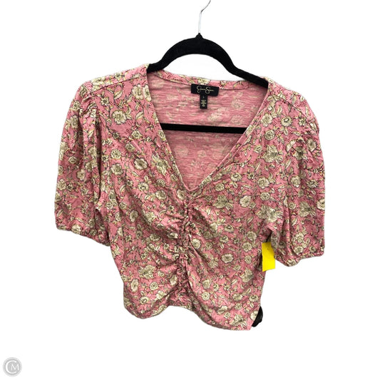 Top Short Sleeve By Jessica Simpson In Pink, Size: L