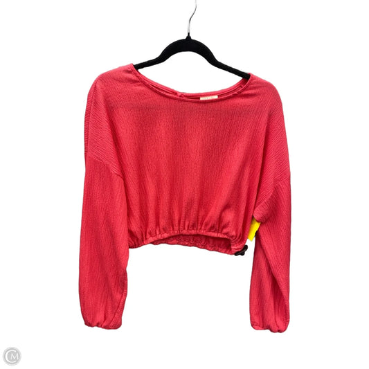 Top Long Sleeve By 143 Story In Pink, Size: L