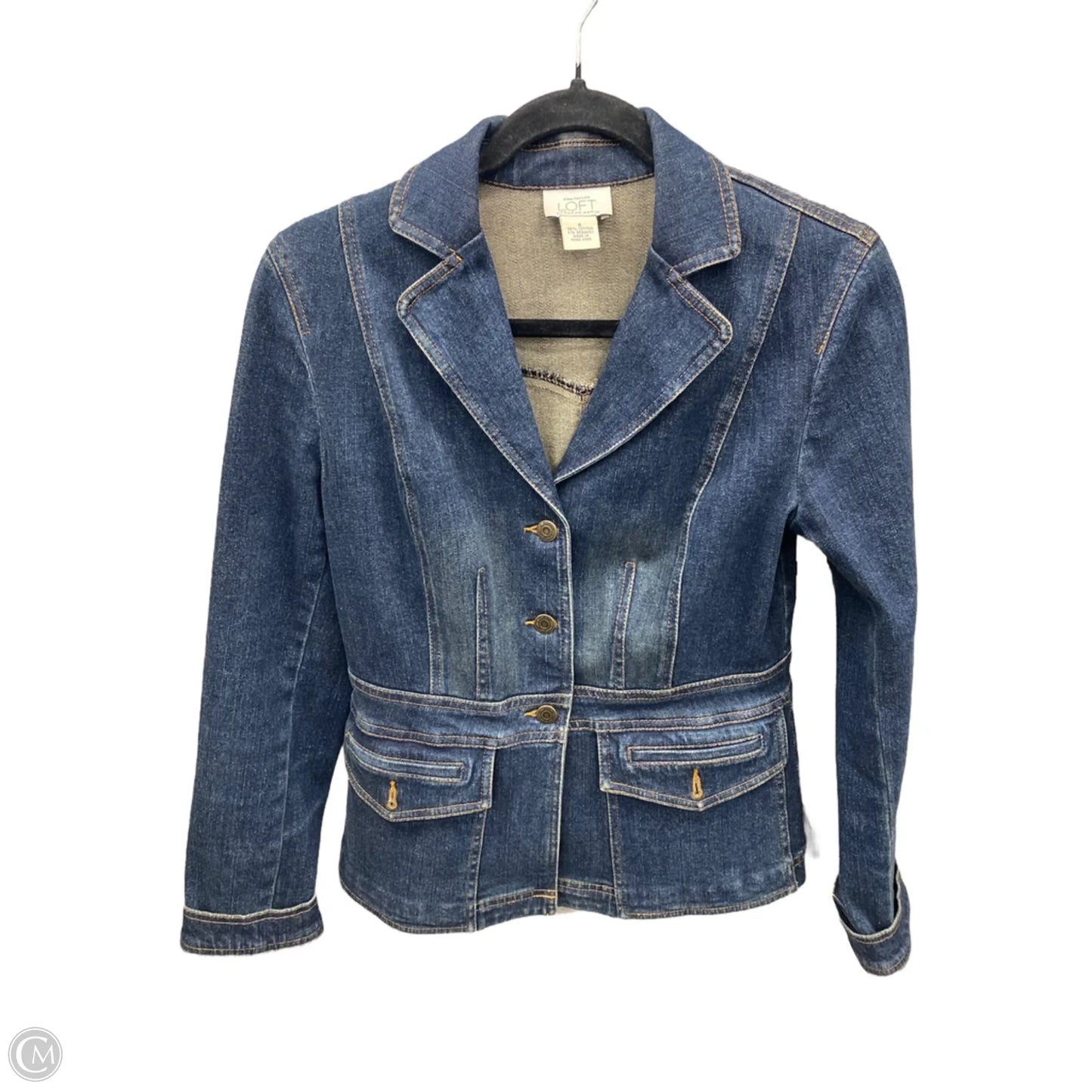 Jacket Denim By Loft In Blue Denim, Size: S