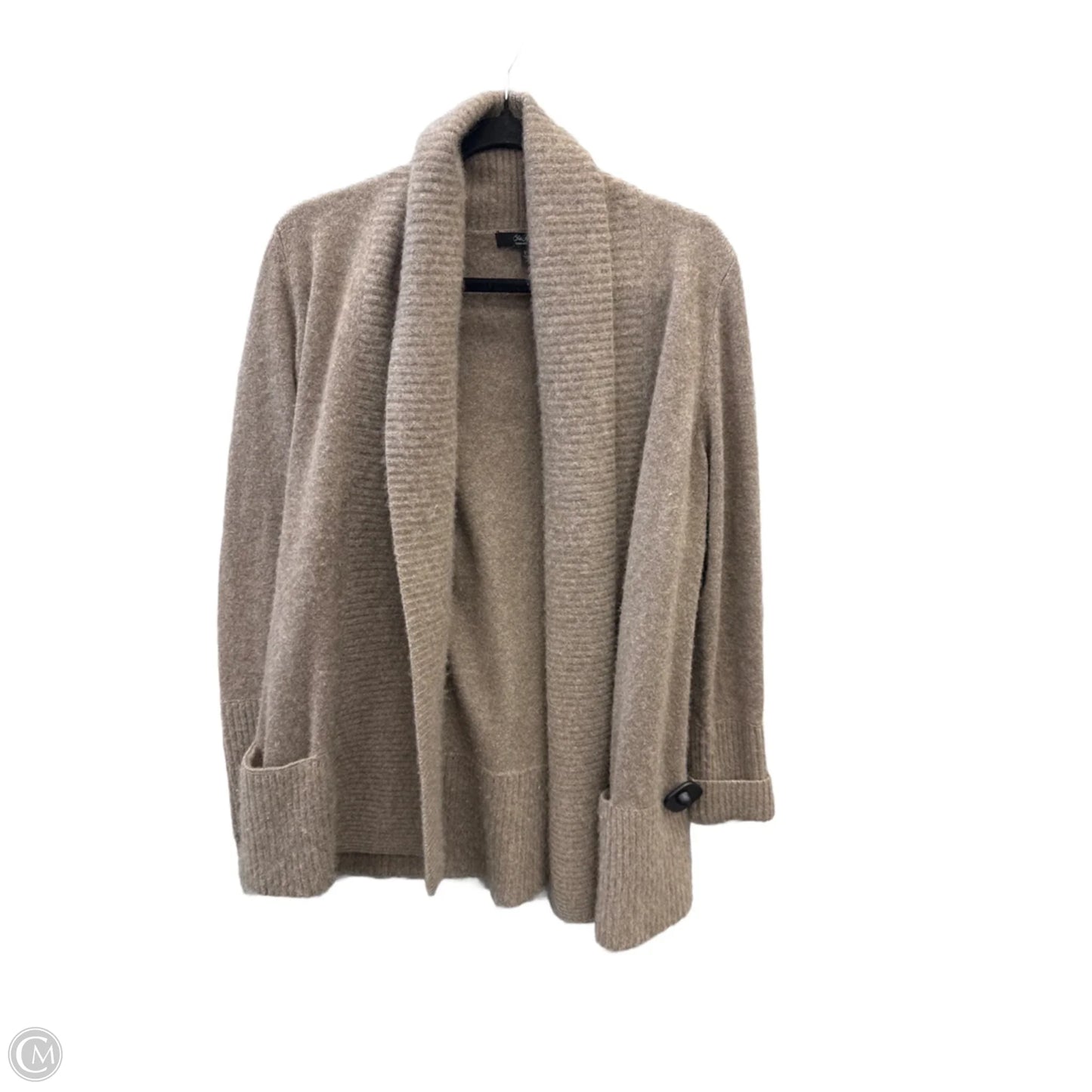 Sweater Cardigan By Saks Fifth Avenue In Brown, Size: M