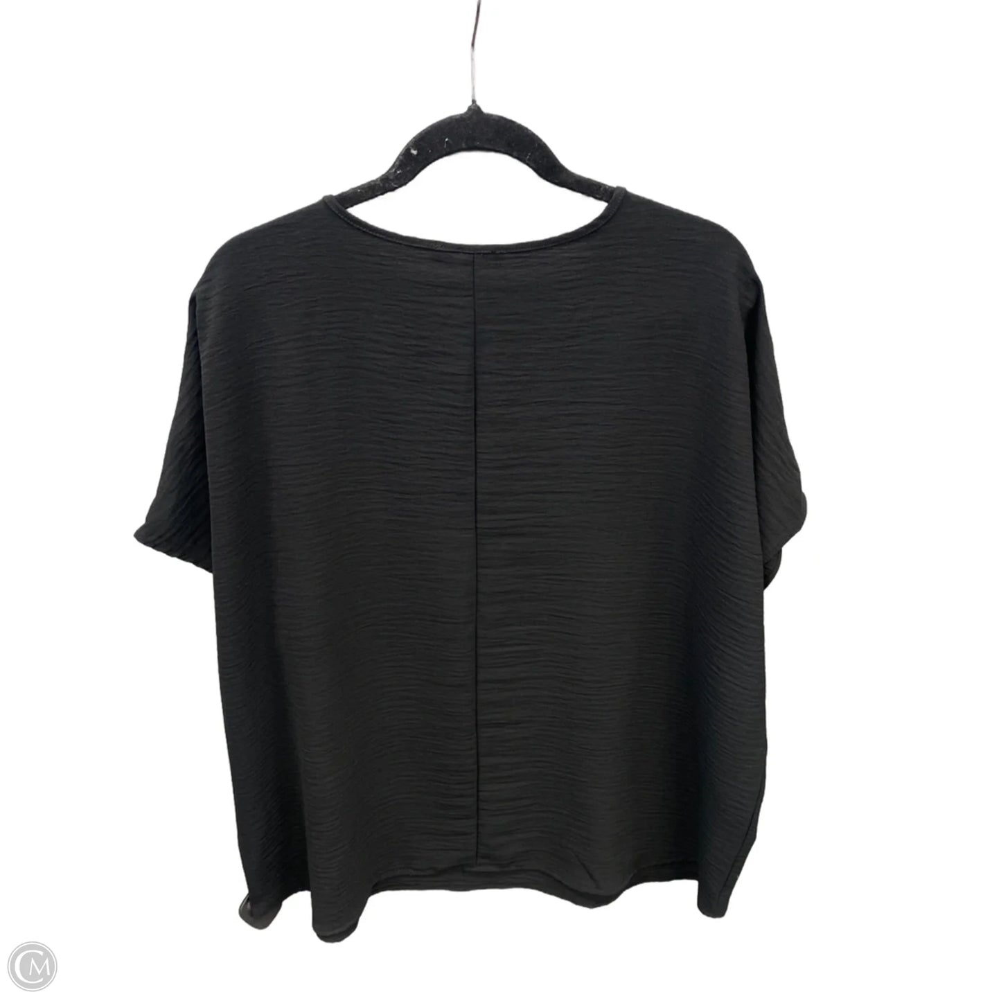 Top Short Sleeve By Zenana In Black, Size: S