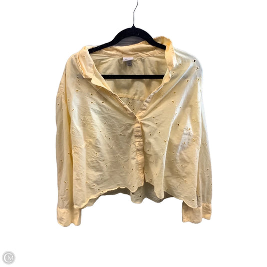 Top Long Sleeve By A New Day In Yellow, Size: Xxl