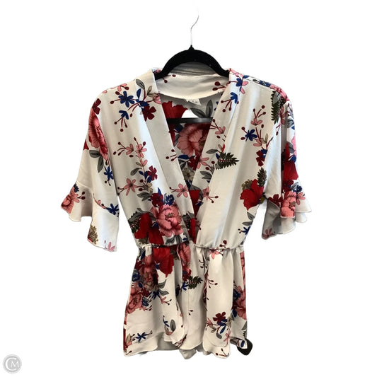 Blouse Short Sleeve By Clothes Mentor In Floral Print, Size: M