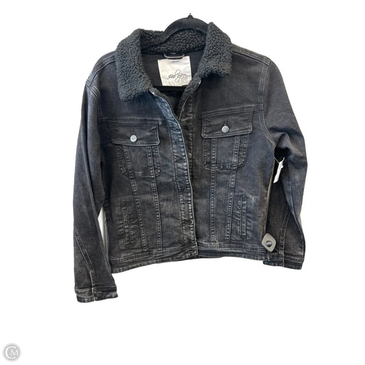 Jacket Denim By Clothes Mentor In Black Denim, Size: S