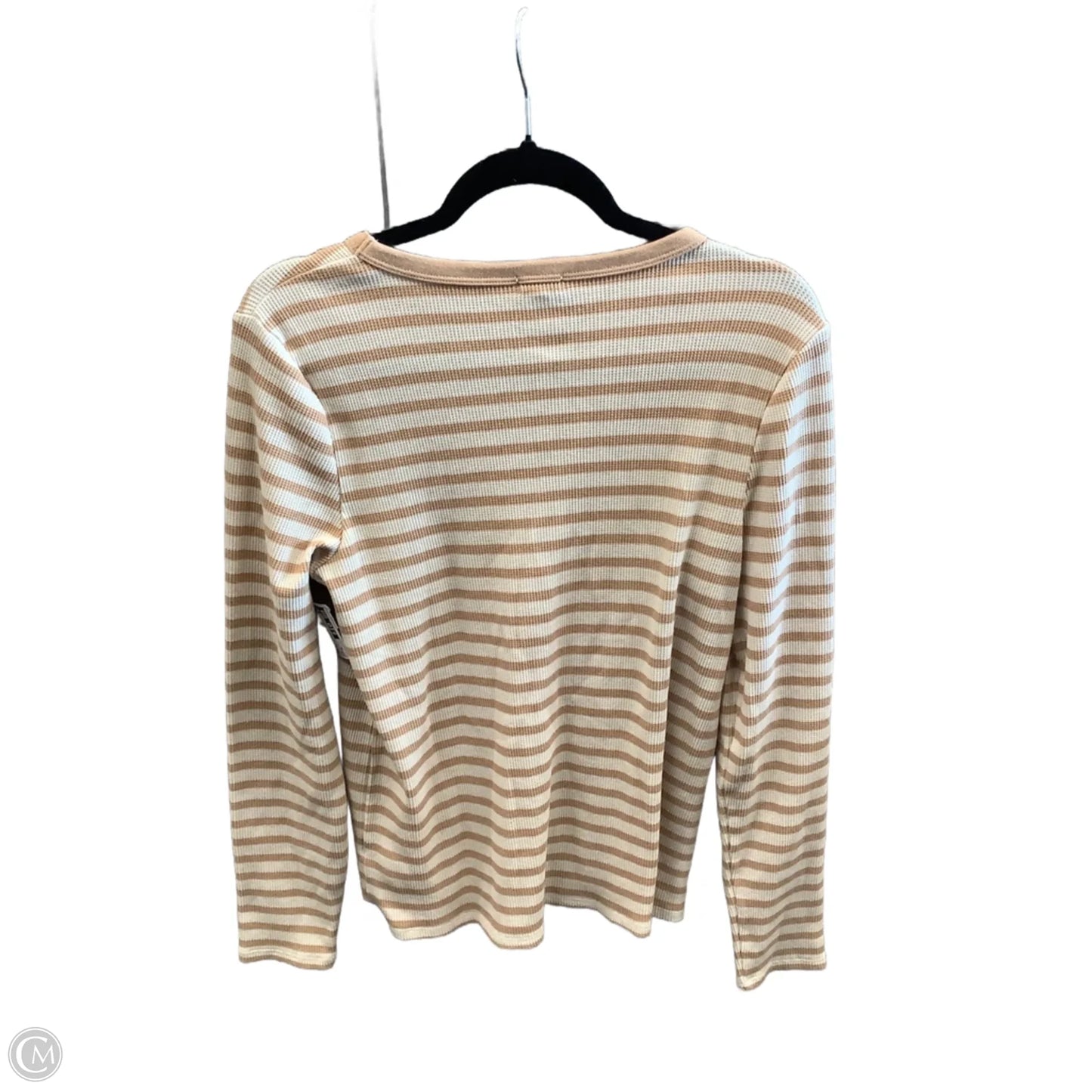 Top Long Sleeve By Aerie In Striped Pattern, Size: Xl