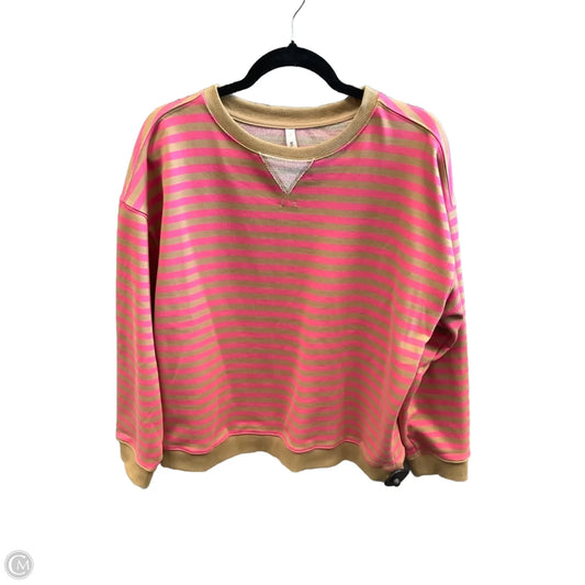 Sweatshirt Crewneck By Wishlist In Striped Pattern, Size: L