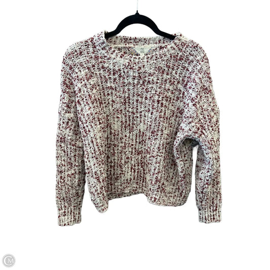 Sweater By Pink Rose In Red & White, Size: L