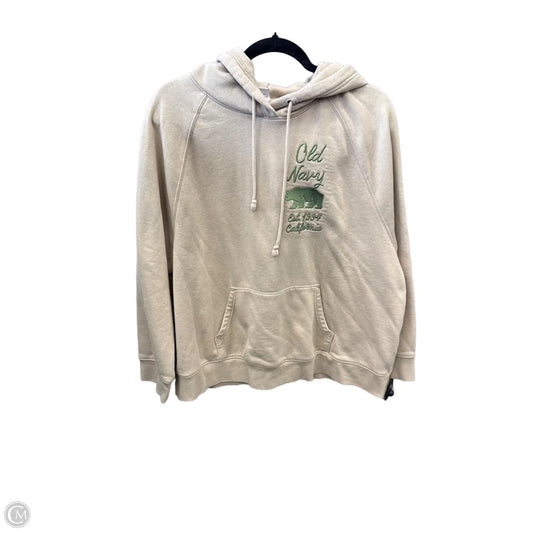Sweatshirt Hoodie By Old Navy In Tan, Size: L