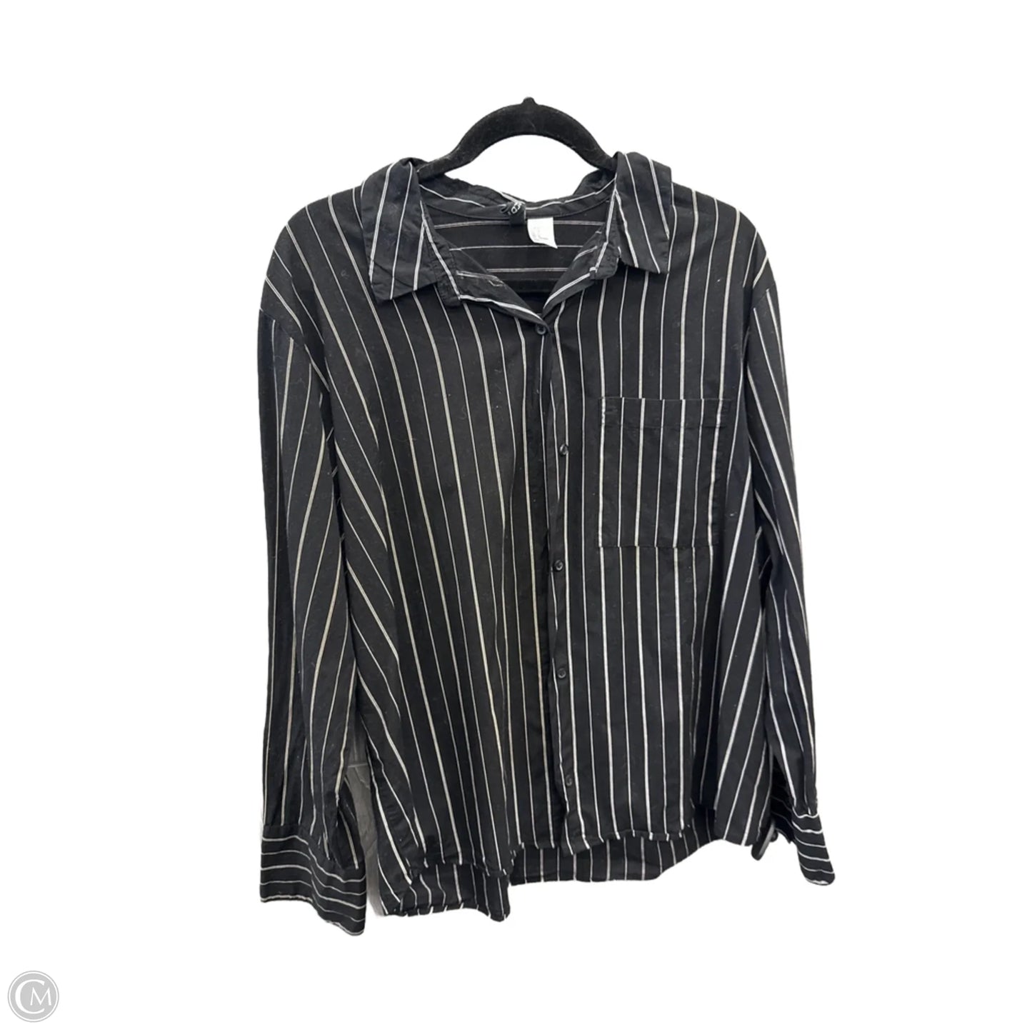 Top Long Sleeve By Divided In Black, Size: M