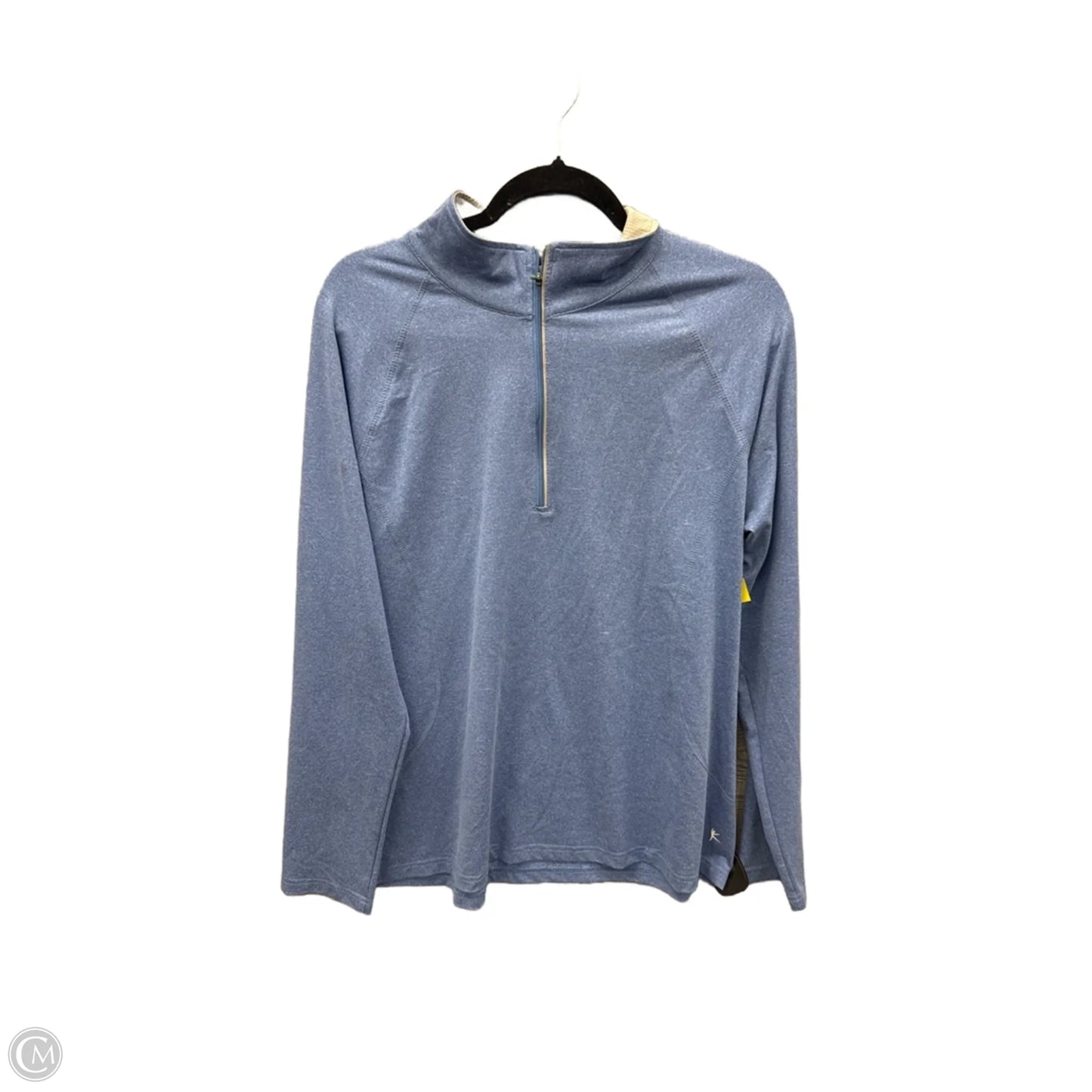 Athletic Top Long Sleeve Collar By Danskin Now In Blue, Size: Xxl