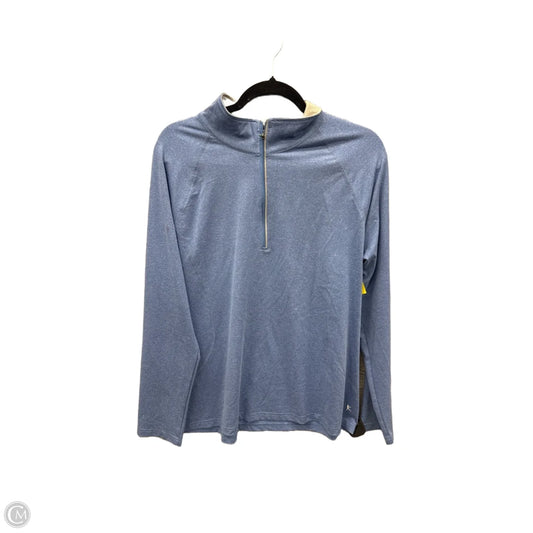 Athletic Top Long Sleeve Collar By Danskin Now In Blue, Size: Xxl