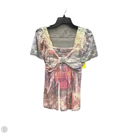 Blouse Short Sleeve By Clothes Mentor In Multi-colored, Size: M