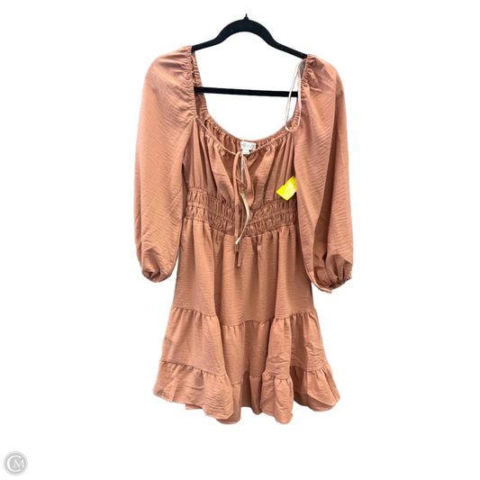 Dress Casual Midi By She + Sky In Tan, Size: S