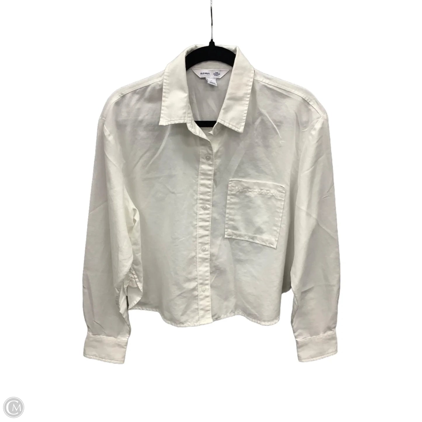 Top Long Sleeve By Old Navy In White, Size: M