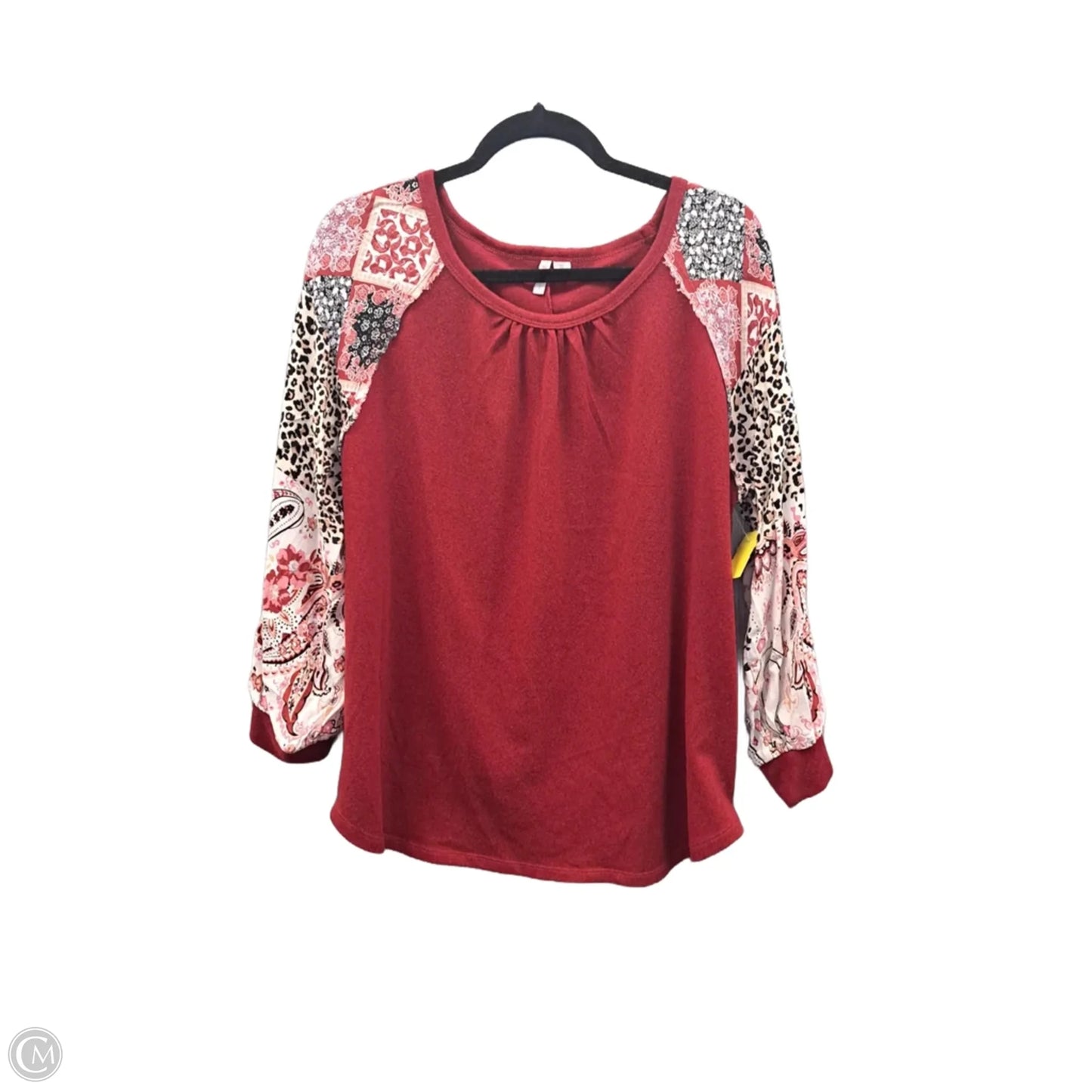 Top Long Sleeve By Cato In Red, Size: Xl