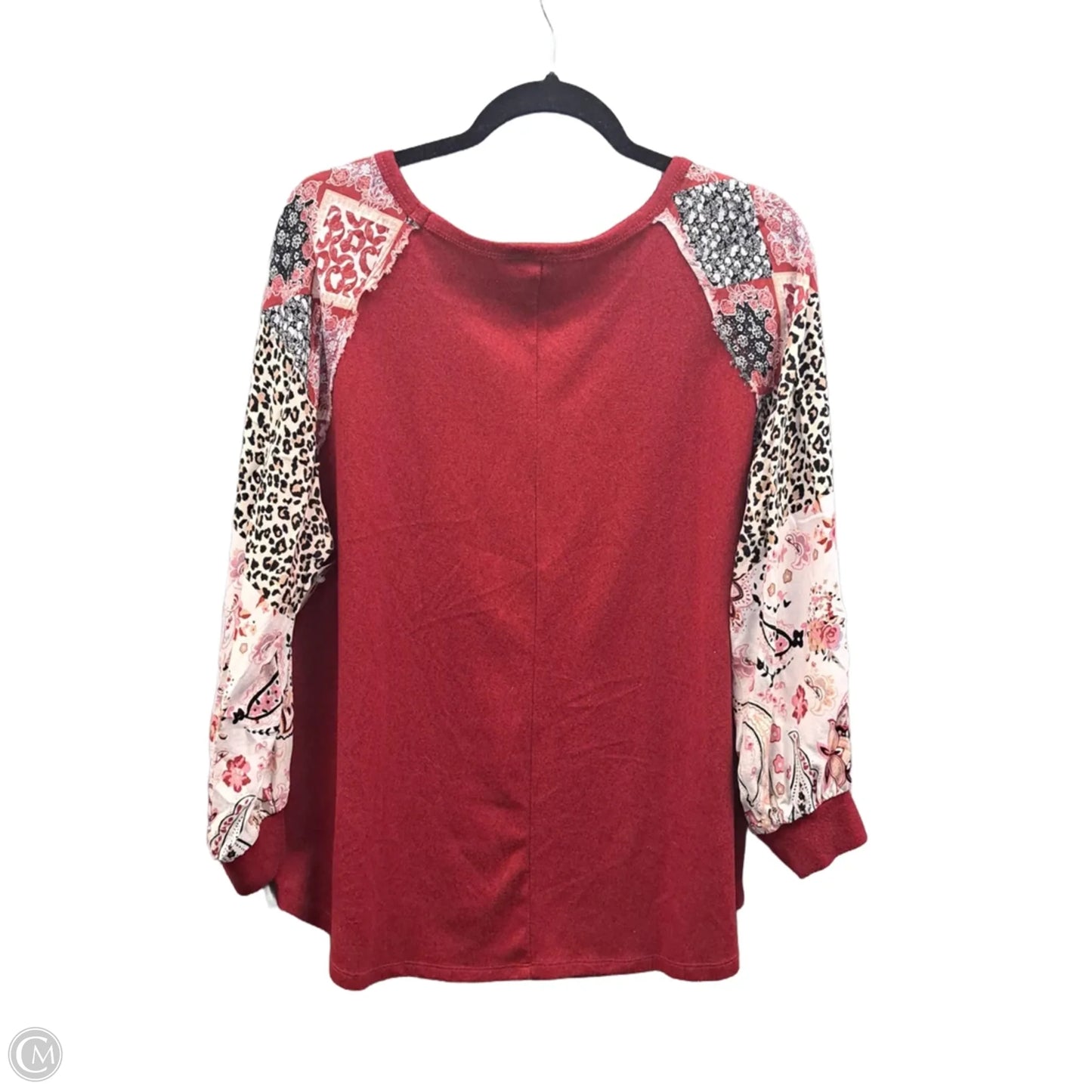 Top Long Sleeve By Cato In Red, Size: Xl
