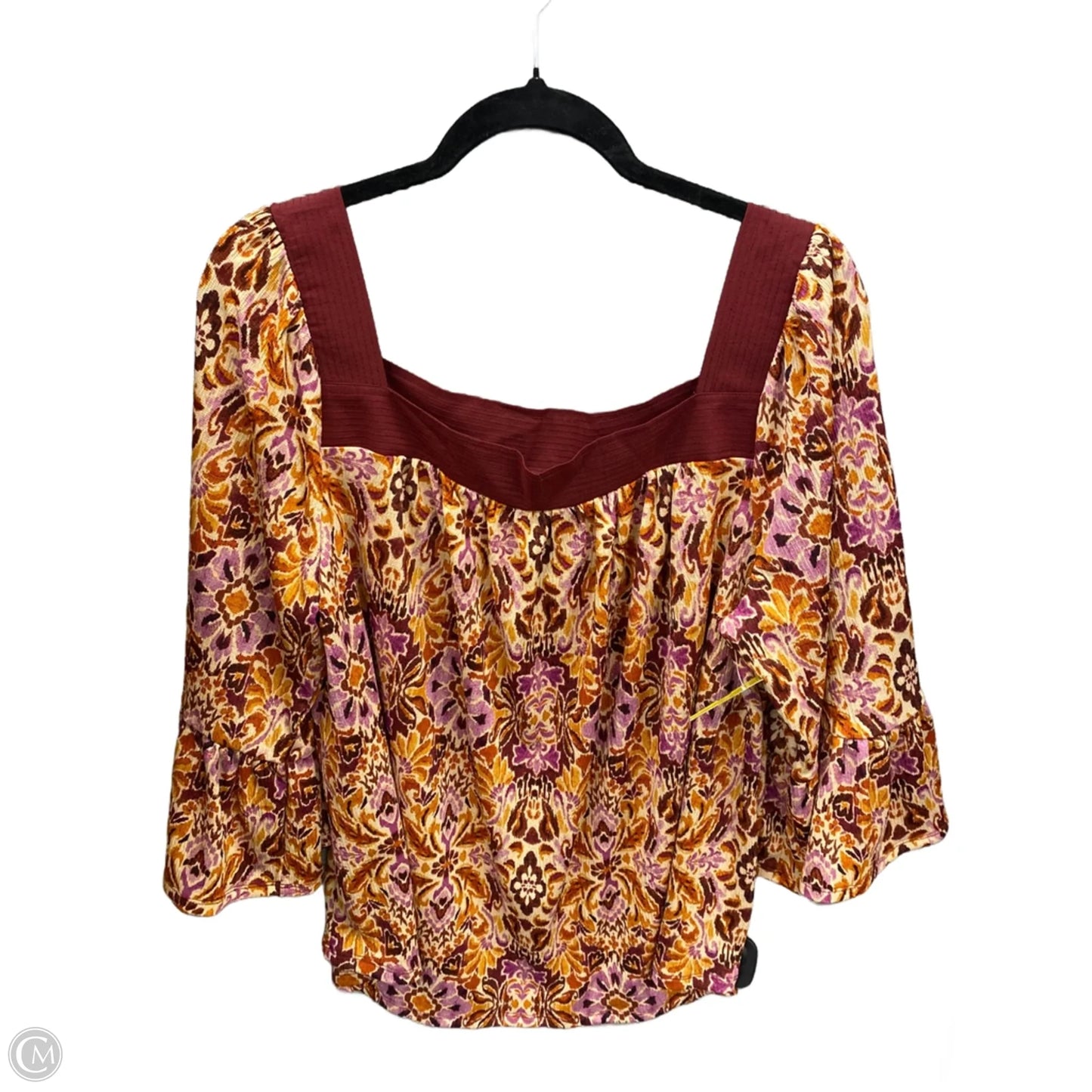 Top Long Sleeve By Cato In Floral Print, Size: Xl