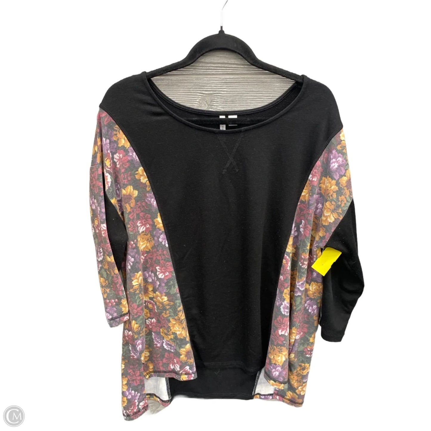 Top Long Sleeve By Cato In Black, Size: Xl