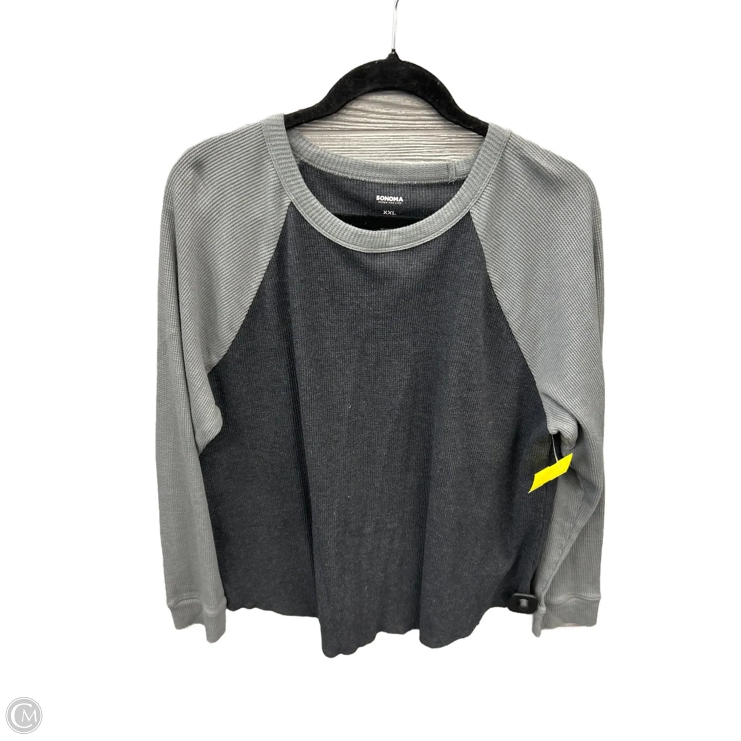 Top Long Sleeve By Sonoma In Grey, Size: Xxl