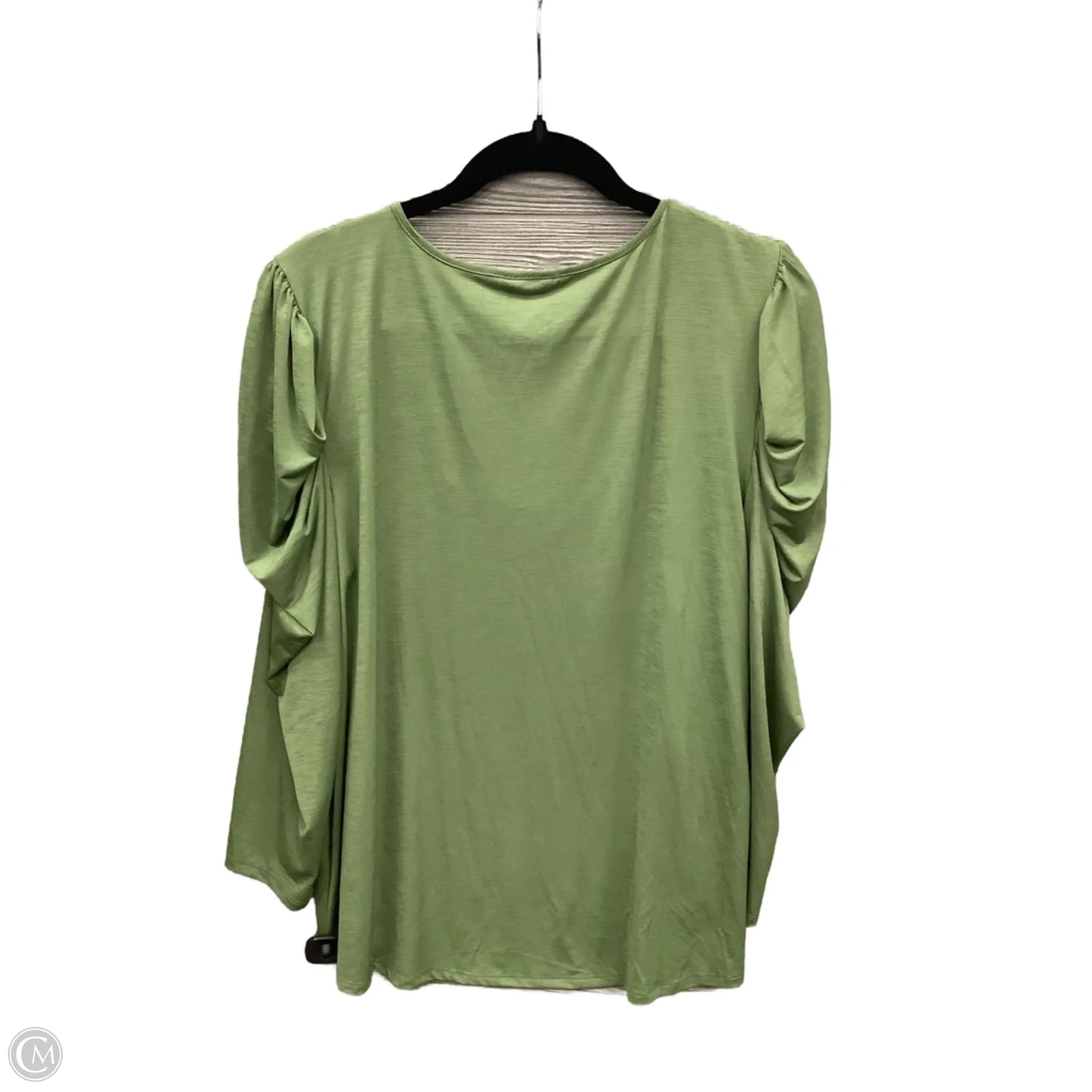 Top Long Sleeve By Cato In Green, Size: Xl