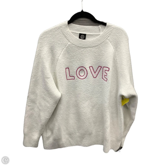 Sweater By Bobeau In White, Size: 1x